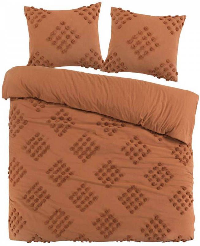 Papillon Dekbedovertrek Katoen Helsinki Roestbruin 200x200/220cm