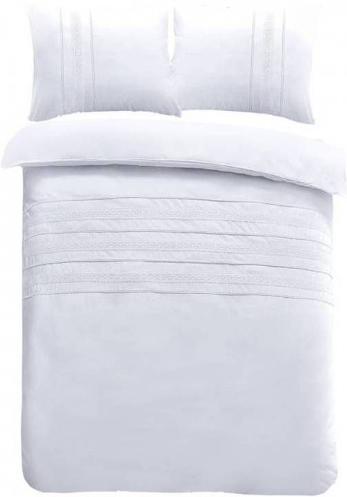 Papillon Madrid Dekbedovertrek 100% Katoen 1 persoons(140x200/220 Cm + 1 Sloop) 1 Stuk(60x70 Cm) Wit