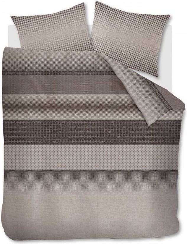 De Vries Slaapcomfort Rivièra Maison Rivièra Maison Retrograde Dekbedovertrek Lits jumeaux(240x200/220 Cm + 2 Slopen) Katoen Bruin