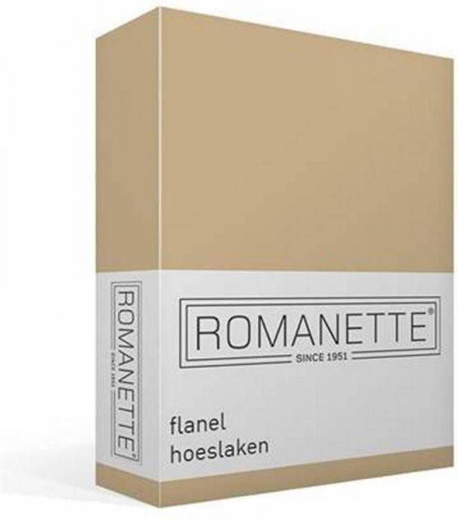 Romanette Flanel Hoeslaken Lits jumeaux(160x200 Cm )