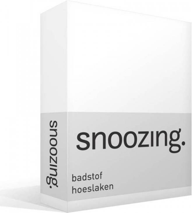 Snoozing Badstof Hoeslaken 80% Katoen 20% Polyester 2 persoons(120/130/140x200 Cm) Wit