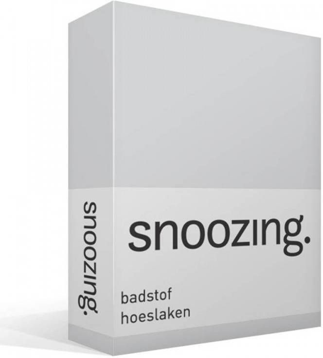 Snoozing Badstof Hoeslaken 80% Katoen 20% Polyester Lits jumeaux(160x210/220 Of 180x200 Cm) Grijs