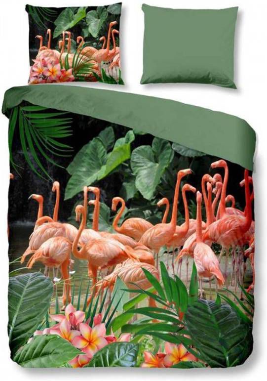 Snoozing Flamingo Dekbedovertrek 2 persoons(200x200/220 Cm + 2 Slopen )