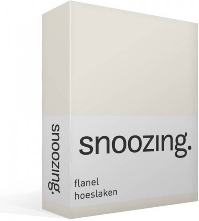 Snoozing Flanel Hoeslaken 140x200 Cm Ivoor