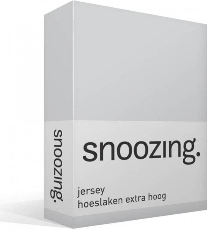 Snoozing Hoeslaken Extra Hoog Jersey 80/90 X200 Grijs