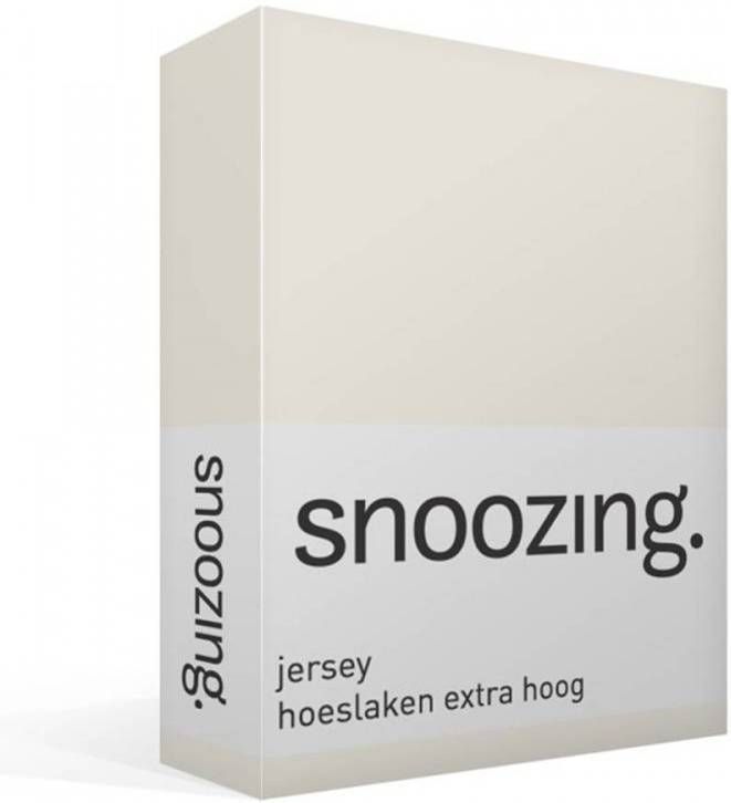 Snoozing Hoeslaken Extra Hoog Jersey 200x200 Ivoor