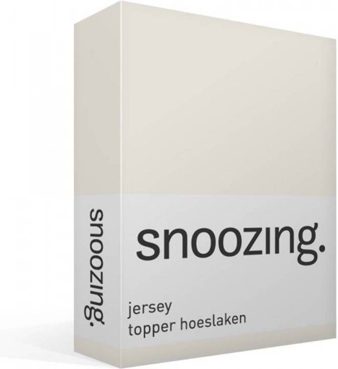 Snoozing Jersey Topper Hoeslaken Katoen 180x200 Ivoor