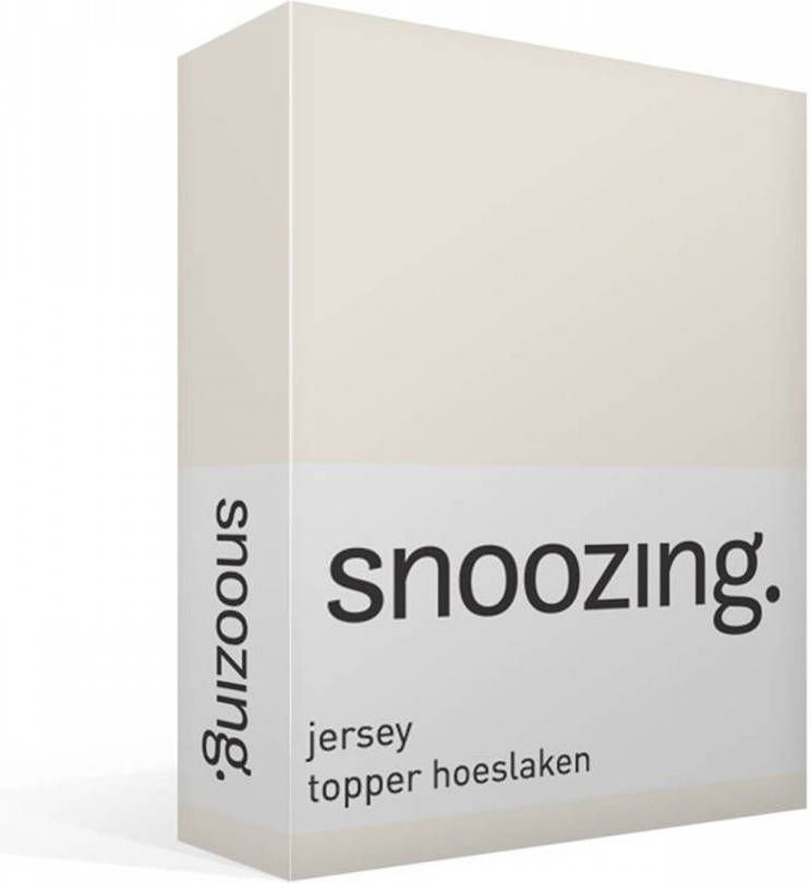 Snoozing Jersey Topper Hoeslaken Katoen 120x200 Ivoor