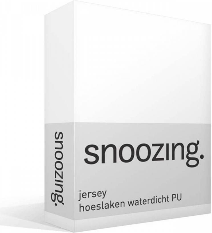 Snoozing Jersey Waterdicht Pu Hoeslaken 90x210/220 Wit