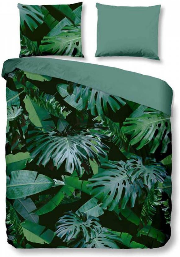 Snoozing Jungle Dekbedovertrek Lits jumeaux(240x200/220 Cm + 2 Slopen) Katoen Satijn Green