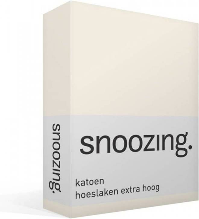 Snoozing Katoen Extra Hoog Hoeslaken 120x220 Ivoor