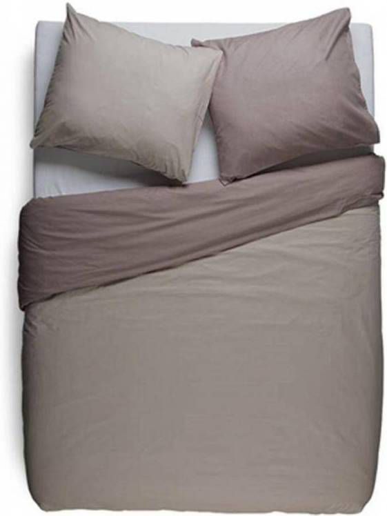 Snoozing Two Tone Dekbedovertrek 2 persoons(200x200/220 Cm + 2 Slopen )