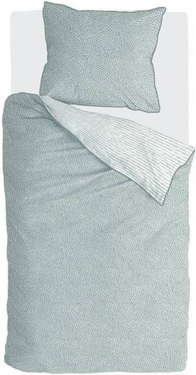 Walra Dots & Doodles dekbedovertrek 1-persoons (140x200/220 cm + 1 sloop) Katoen Celedon