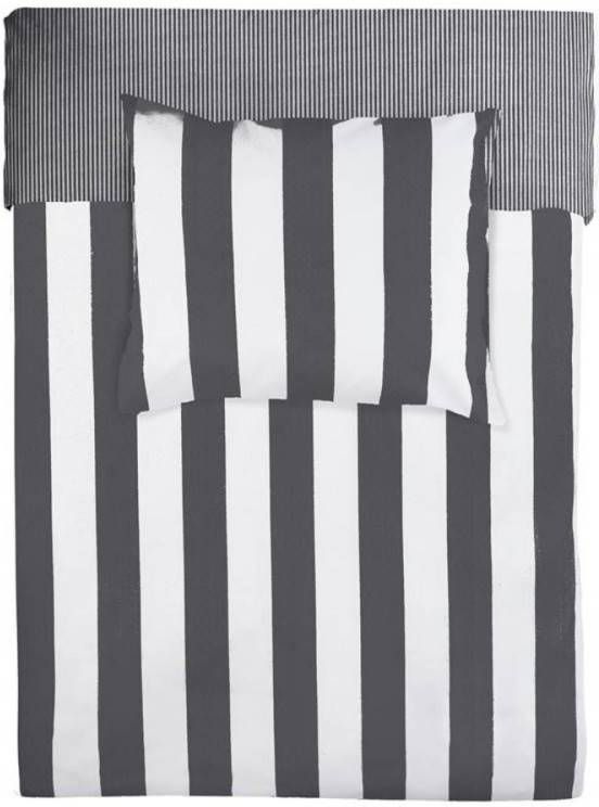 Walra dekbedovertrek Everline antraciet 140x200/220 cm Leen Bakker