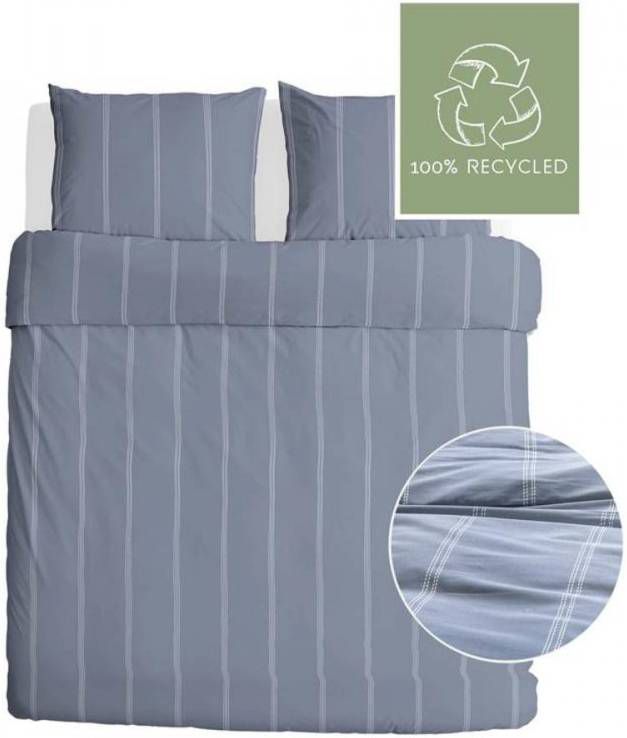 Walra Remade Cotton Blend dekbedovertrek Lits-jumeaux (240x200/220 cm + 2 slopen) Polyester Blauw