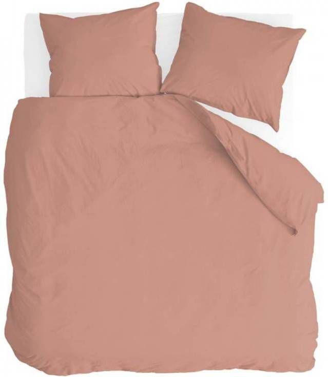 Walra Soft Structure dekbedovertrek 2-persoons (200x200/220 cm + 2 slopen) Katoen Terra