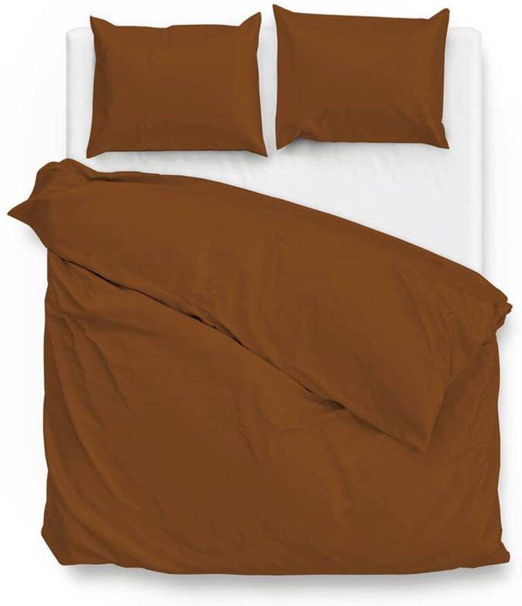 Zo Home Zo!home Satinado Dekbedovertrek Lits jumeaux(240x200/220 Cm + 2 Slopen) Katoen Satijn Copper Orange