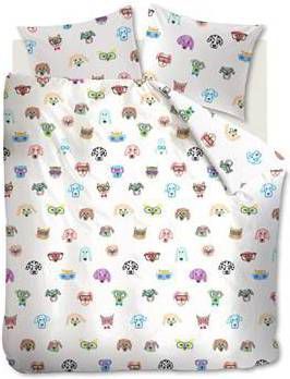 Ambiante dekbedovertrek In Your Face multikleur 240x200/220 cm Leen Bakker