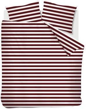 Ambiante Orsin Dekbedovertrek 2 persoons(200x200/220 Cm + 2 Slopen) Katoen Satijn Dark Red