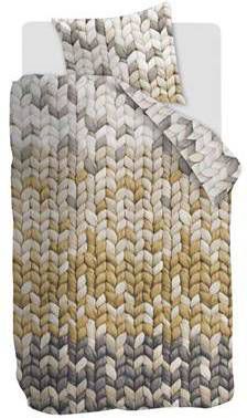 Ariadne at Home Warmly Dekbedovertrek 1 persoons(140x200/220 Cm + 1 Sloop) Katoen Oker