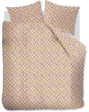 Beddinghouse Retro Grid Dekbedovertrek 1 persoons(140x200/220 Cm + 1 Sloop) Katoen Red