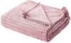 Beliani Kaweri Plaid roze polyester online kopen