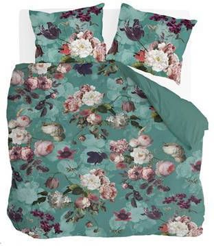 Smulderstextiel nl Byrklund Flowers United Dekbedovertrek Lits jumeaux(240x200/220 Cm + 2 Slopen) Katoen Turquoise