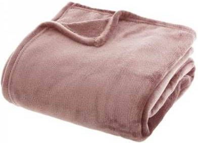 CASA DI ELTURO Flanellen fleece plaid Diep Roze XL 180 x 230 cm