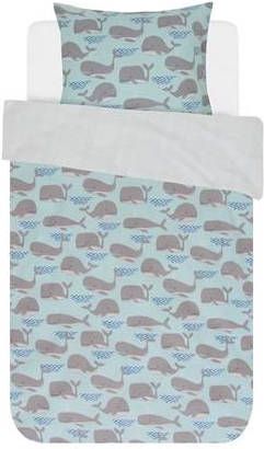 Covers en Co Covers & Co Wally Dekbedovertrek Katoen 1 persoons(140x200/220 Cm + 1 Sloop) Aqua