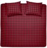 Damai Timber Flanel Dekbedovertrek Lits jumeaux(260x200/220 Cm + 2 Slopen) Flanel Red online kopen