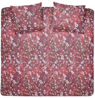 Damai Missandei Dekbedovertrek 2 persoons(200x200/220 Cm + 2 Slopen) Katoen Red