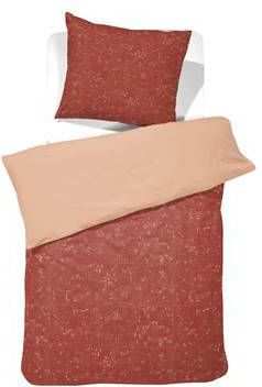 Damai Swift Dekbedovertrek 1 persoons(140x200/220 Cm + 1 Sloop) Katoen Burned Red