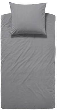 Damai Groove Flanel Dekbedovertrek 1 persoons(140x200/220 Cm + 1 Sloop) Flanel Grey