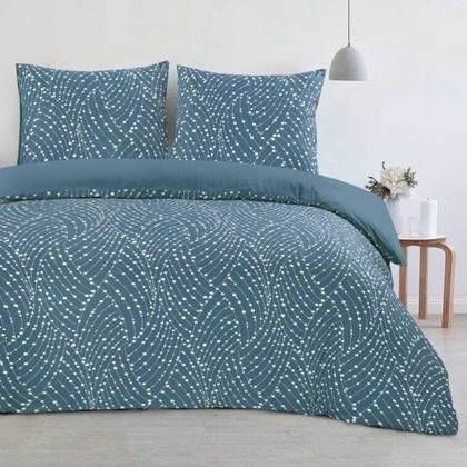 DAY Dream Hazel Dekbedovertrek Lits jumeaux(240x200/220 Cm + 2 Slopen) Katoen Satijn Petrol