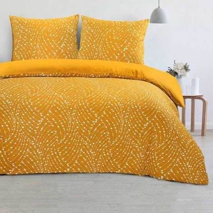 DAY Dream Hazel Dekbedovertrek 1 persoons(140x200/220 Cm + 1 Sloop) Katoen Satijn Oker