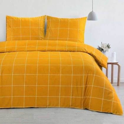 DAY Dream Hogan Dekbedovertrek 1 persoons(140x200/220 Cm + 1 Sloop) Katoen Satijn Oker