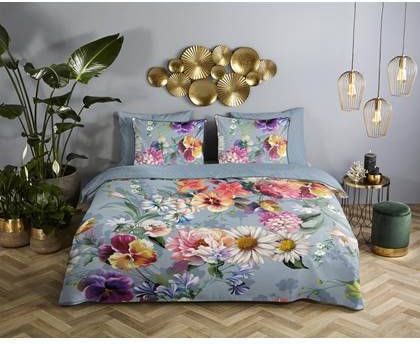 Descanso Novara Dekbedovertrek 1 persoons(140x200/220 Cm + 1 Sloop) Katoen Satijn Grey