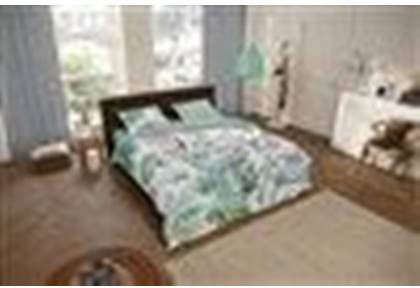 Descanso Volterra Dekbedovertrek 2 persoons(200x200/220 Cm + 2 Slopen) Katoen Satijn Groen