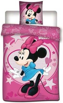 Disney Minnie Dekbedovertrek 100% Microvezel 1 persoons(140x200 Cm + 1 Sloop) 1 Stuk(70x80 Cm) Multi