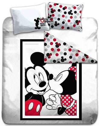 Disney Minnie en Mickey Mouse Dekbedovertrek Kiss 200x200/220
