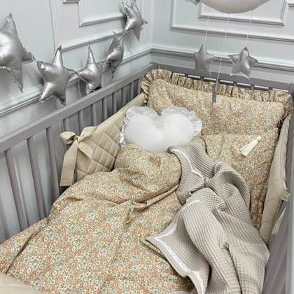 Dolly Dekbedovertrek Bloemen Beige