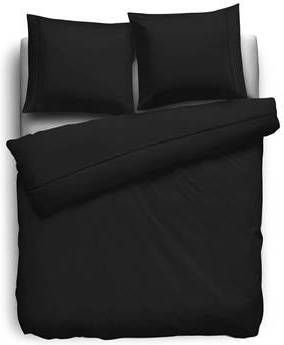 Elegance Dekbedovertrek Uni Percal Katoen Met Bies Black 140x200/220cm