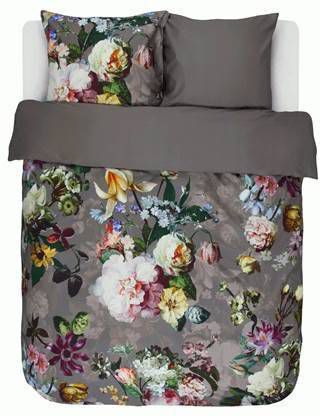 Essenza Fleur dekbedovertrek Taupe Lits-jumeaux (240x200/220 cm +