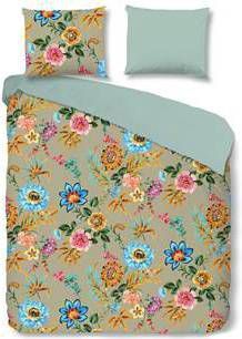 Good Morning dekbedovertrek Arianne khaki 200x200/220 cm Leen Bakker