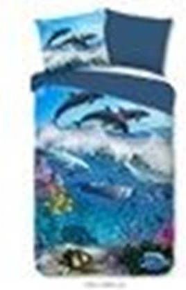 Good Morning Andre Dekbedovertrek Katoen 1 persoons(140x200/220 Cm + 1 Sloop) Blauw