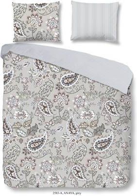 Good Morning Anaya Dekbedovertrek 2 persoons(200x200/220 Cm + 2 Slopen) Katoen Grijs