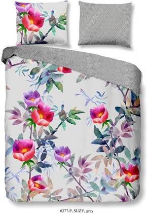 Good Morning Suzy Dekbedovertrek 2 persoons(200x200/220 Cm + 2 Slopen) Katoen Grijs