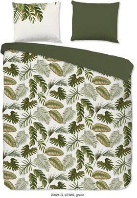 Good Morning Lewis Dekbedovertrek 2 persoons(200x200/220 Cm + 2 Slopen) Katoen Groen