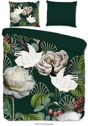 Good Morning Luuk Dekbedovertrek 1 persoons(140x200/220 Cm + 1 Sloop) Katoen Groen