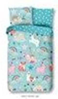 Good Morning Moody Dekbedovertrek Katoen 1 persoons(140x200/220 Cm + 1 Sloop) Aqua